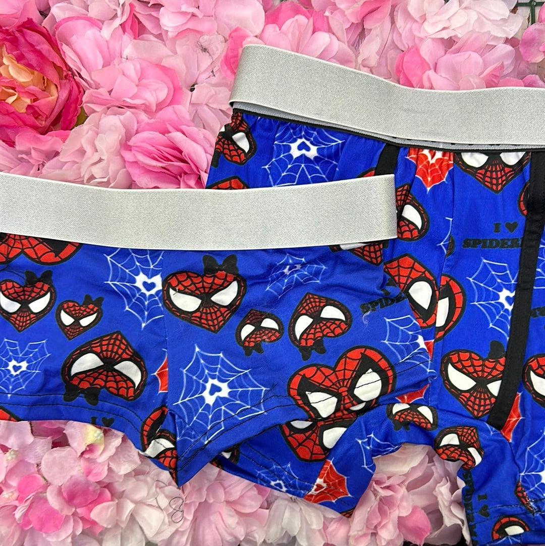 Spiderman Azul Corazón Duo Con Boxer XL
