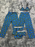 Batman Azul Pijama De 5 Piezas