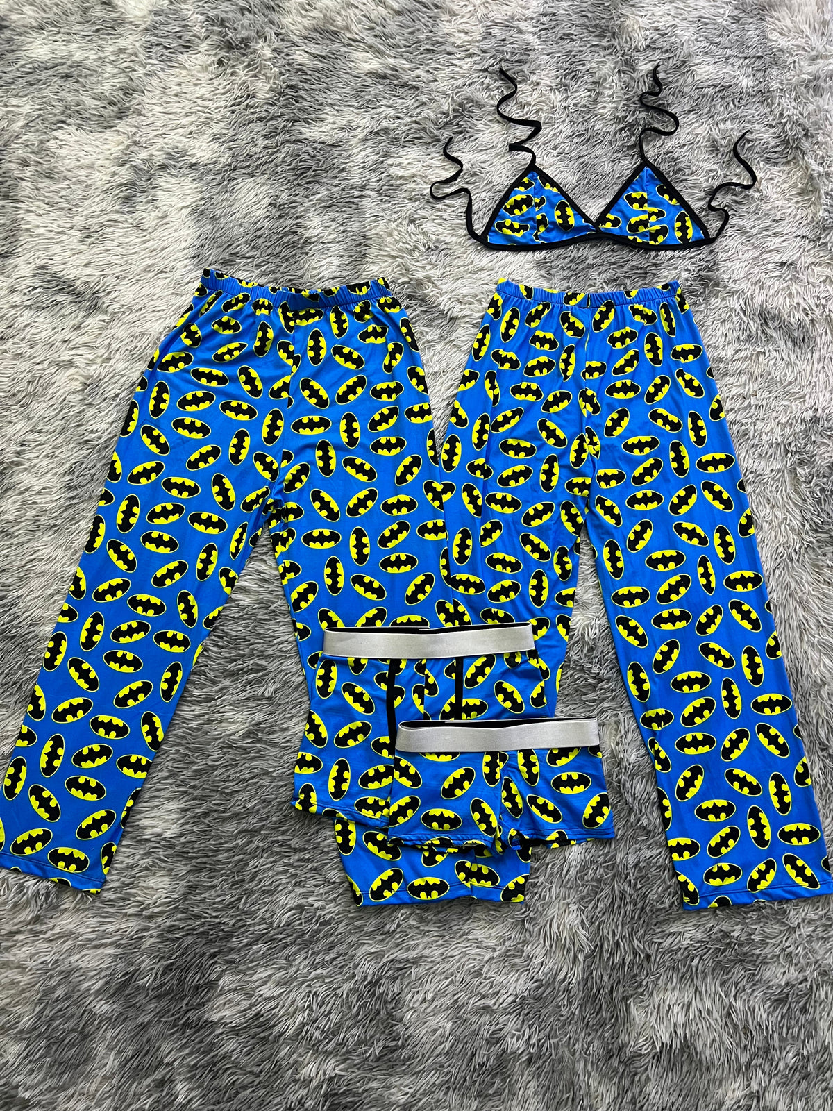 Batman Azul Pijama De 5 Piezas