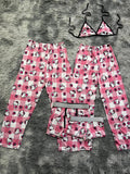 Hello Kitty Rosa Picnic Pijama De 5 Piezas