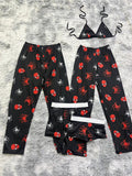 Spiderman Negro Pijama De 5 Piezas