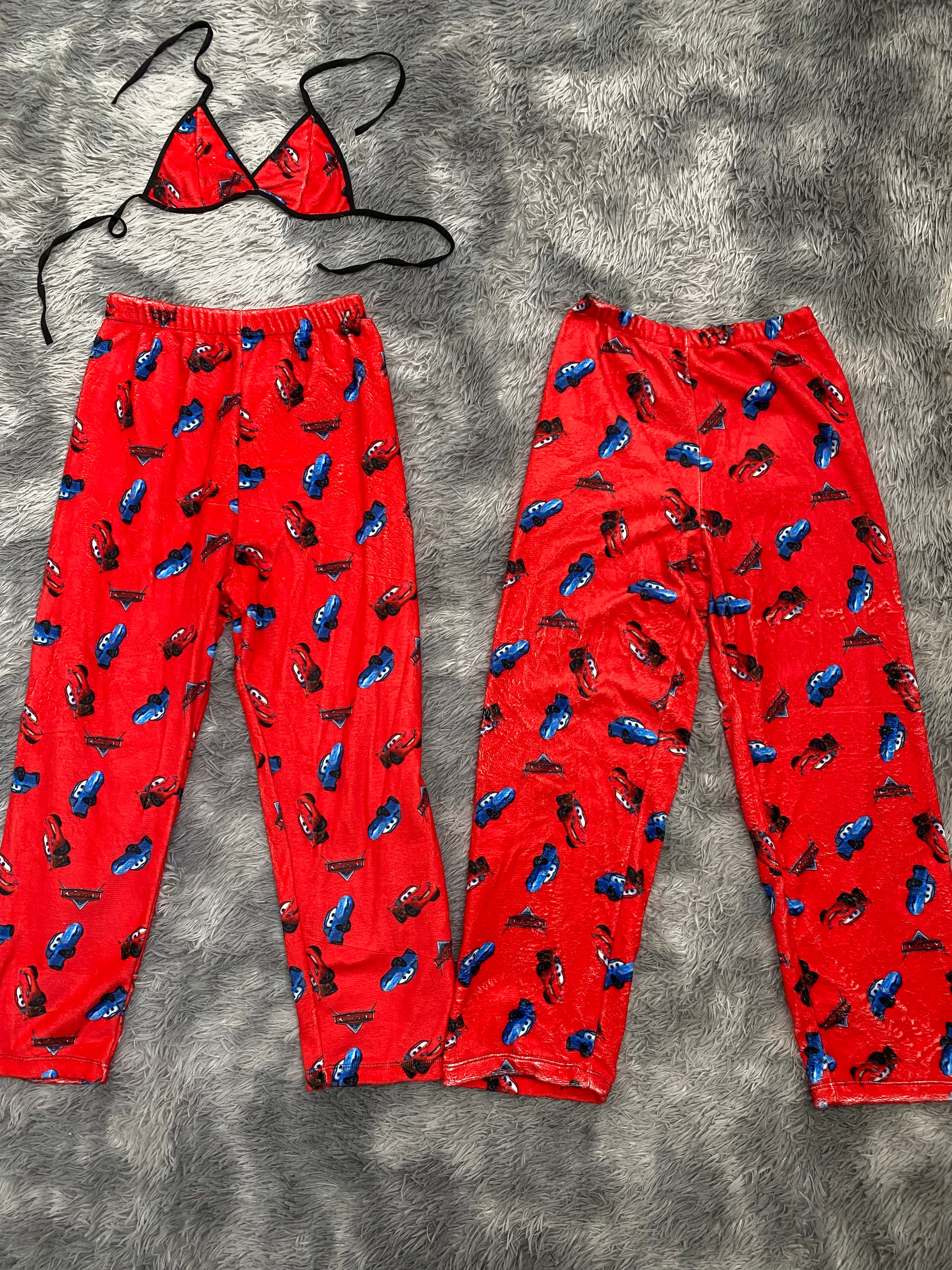Cars Fondo Rojo Duo De Pijama Afelpada