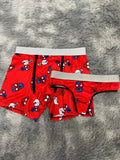 Hello Kitty Spider Beso Fondo Rojo Duo Unitalla Con Tanga