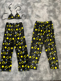 Batman Manchas Grises Y Amarillas Duo De Pijama Afelpada