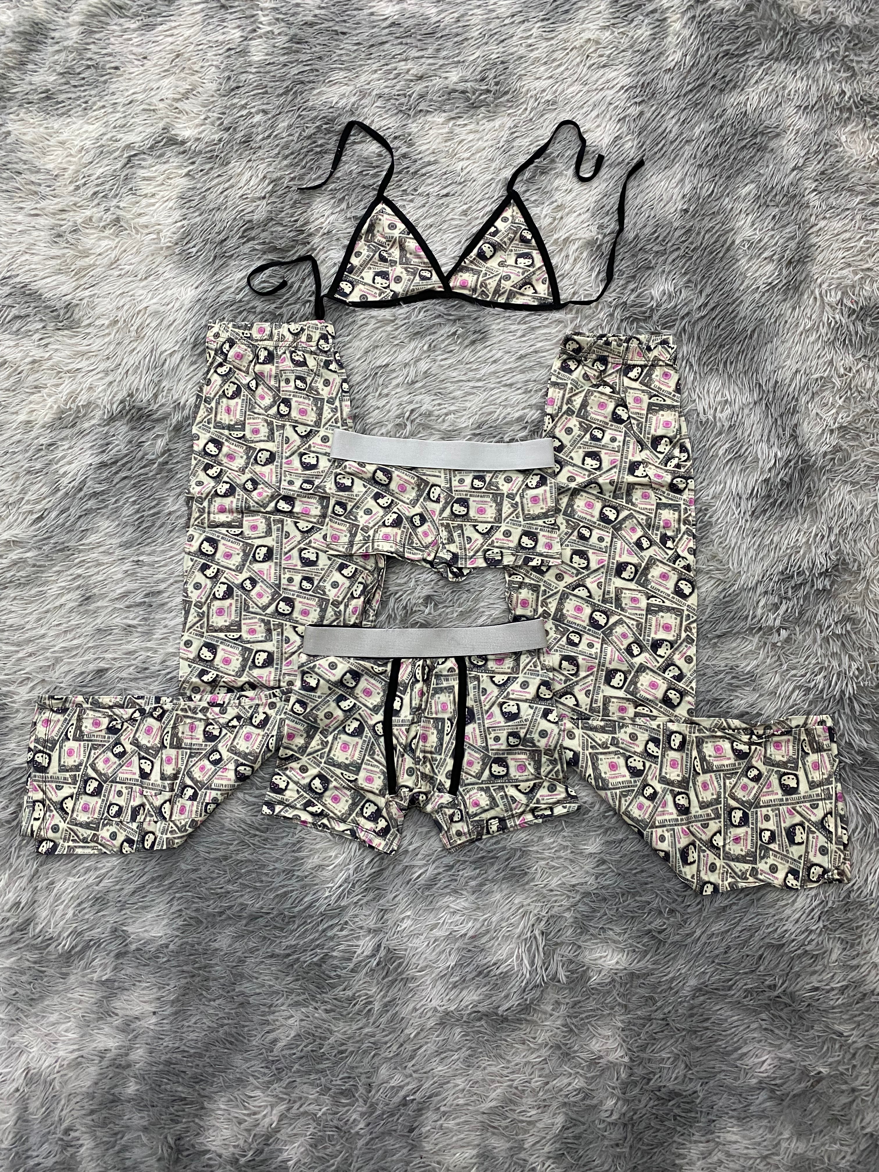 Hello Kitty Dolares Pijama De 5 Piezas