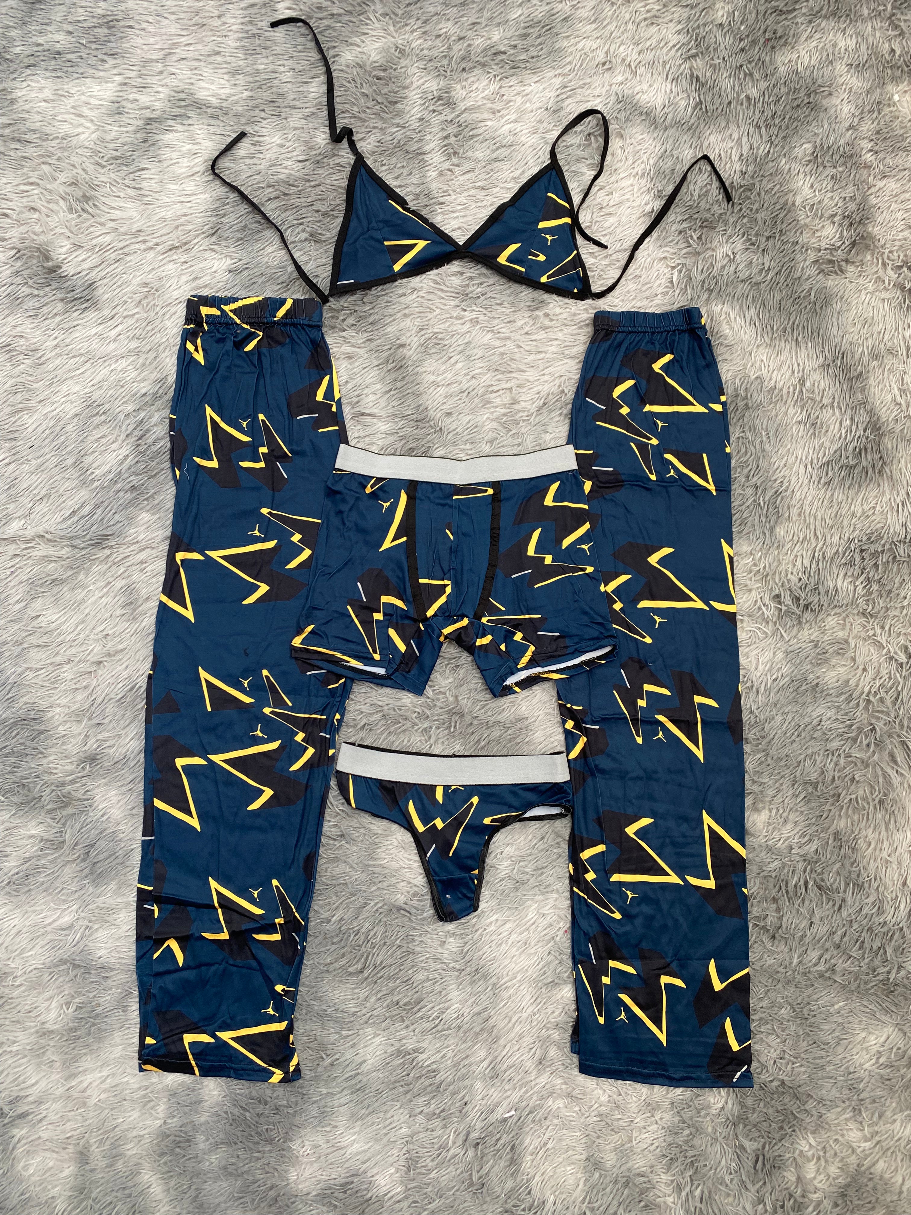 Jordan Fondo Azul Pijama De 5 Piezas