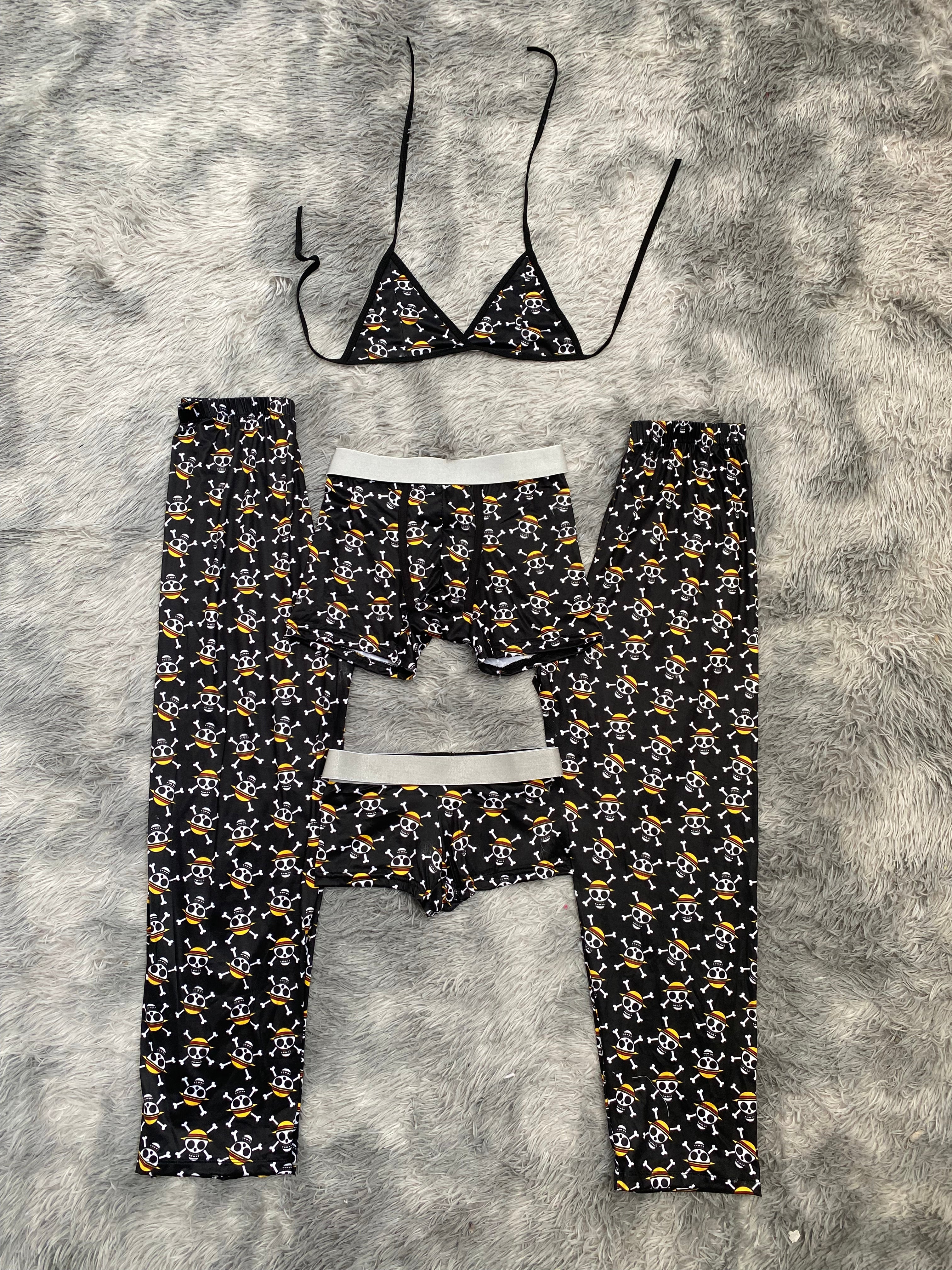 One Piece Calaveras Chiquitas Pijama De 5 Piezas