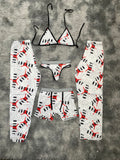 Jordan Fondo Blanco Pijama De 5 Piezas