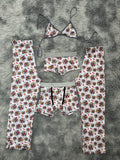 Mickey Mouse Y Minnie Fondo Blanco Pijama De 5 Piezas