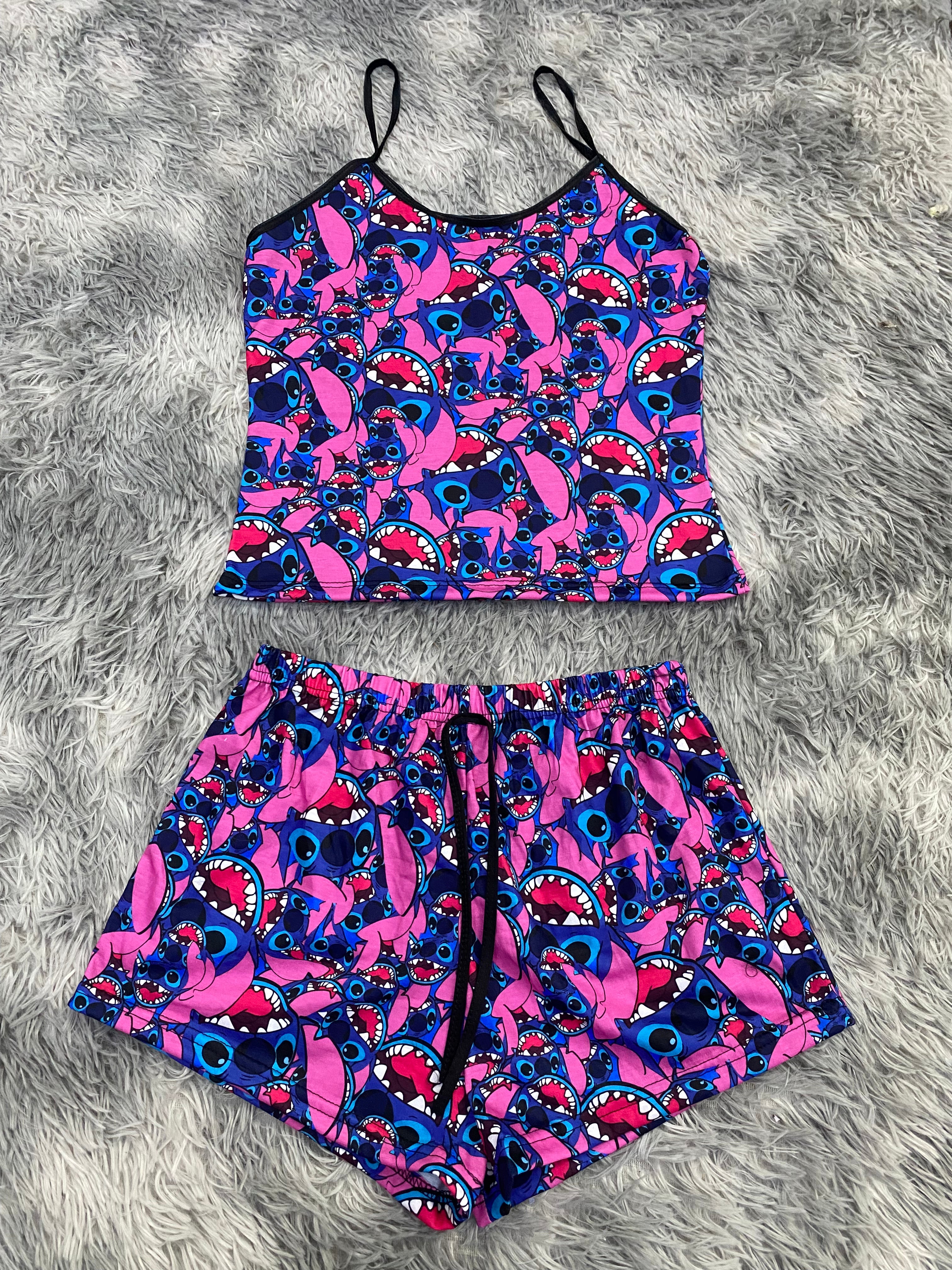 Stitch Risa Blusa Con Short
