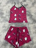 Spider Kitty Vino Blusa Con Short