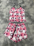 Hello Kitty Fresas Y Cuadros Blusa Con Short