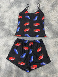Cars Fondo Negro Blusa Con Short