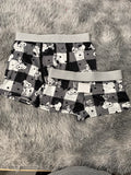 Snoopy Cuadros Negros Rayados Duo Con Boxer Unitalla