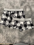 Snoopy Cuadros Negros Rayados Duo Con Boxer XL