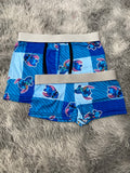 Stitch Cuadros Azules Duo Con Boxer Unitalla