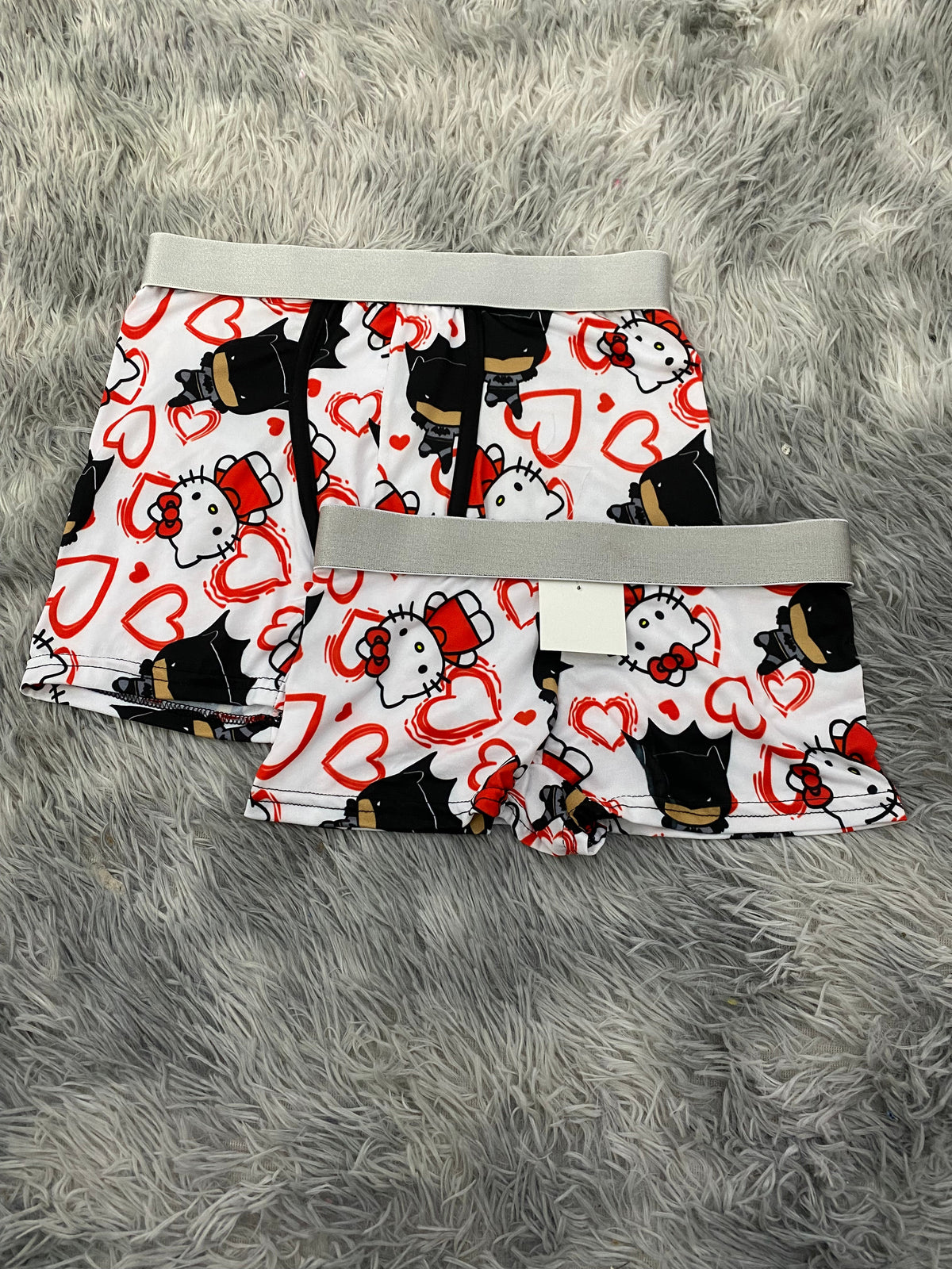 Hello Kitty Y Batman Fondo Blanco Duo Con Boxer XL