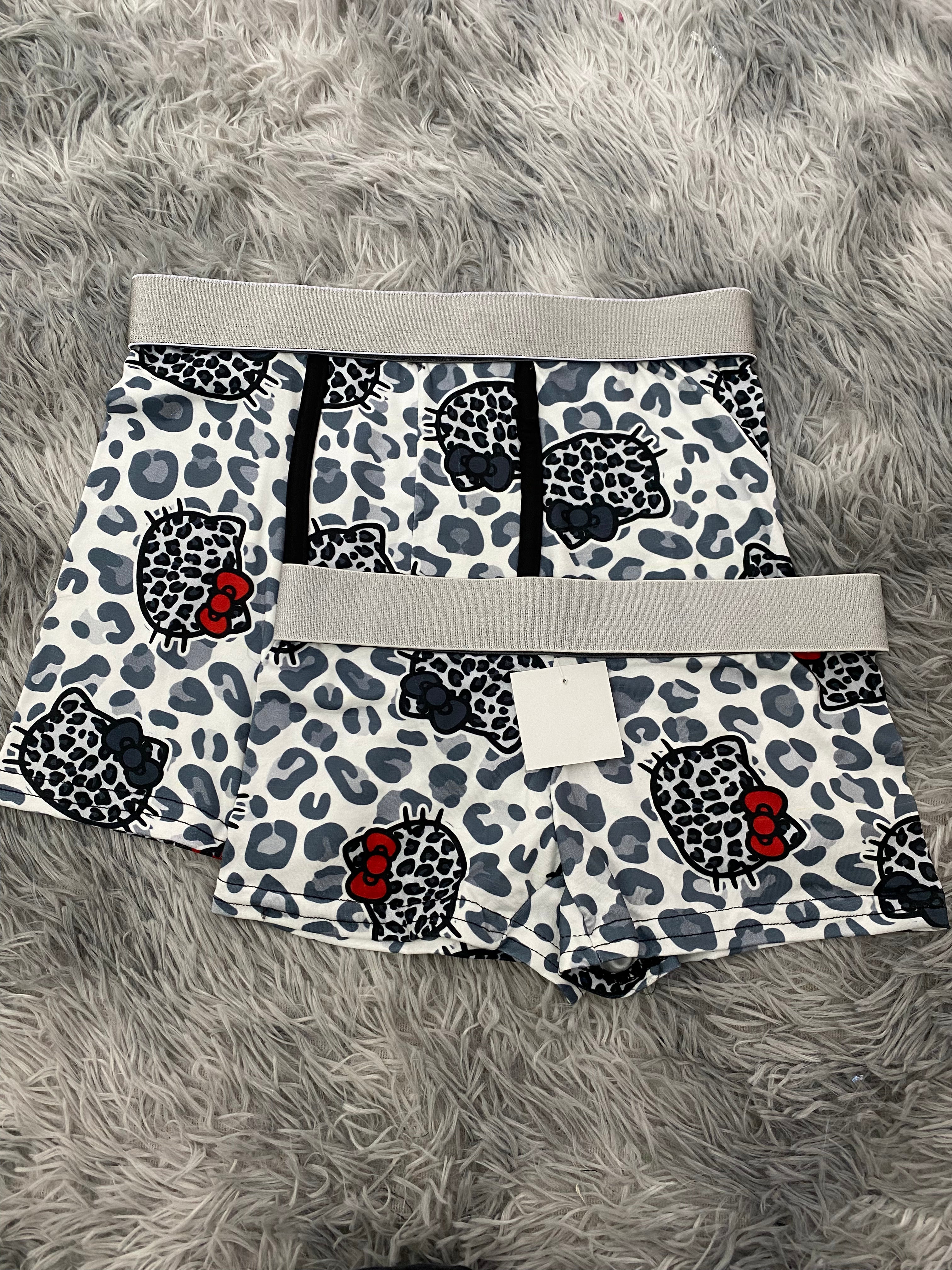 Hello Kitty Animal Print Fondo Blanco Duo Con Boxer Unitalla