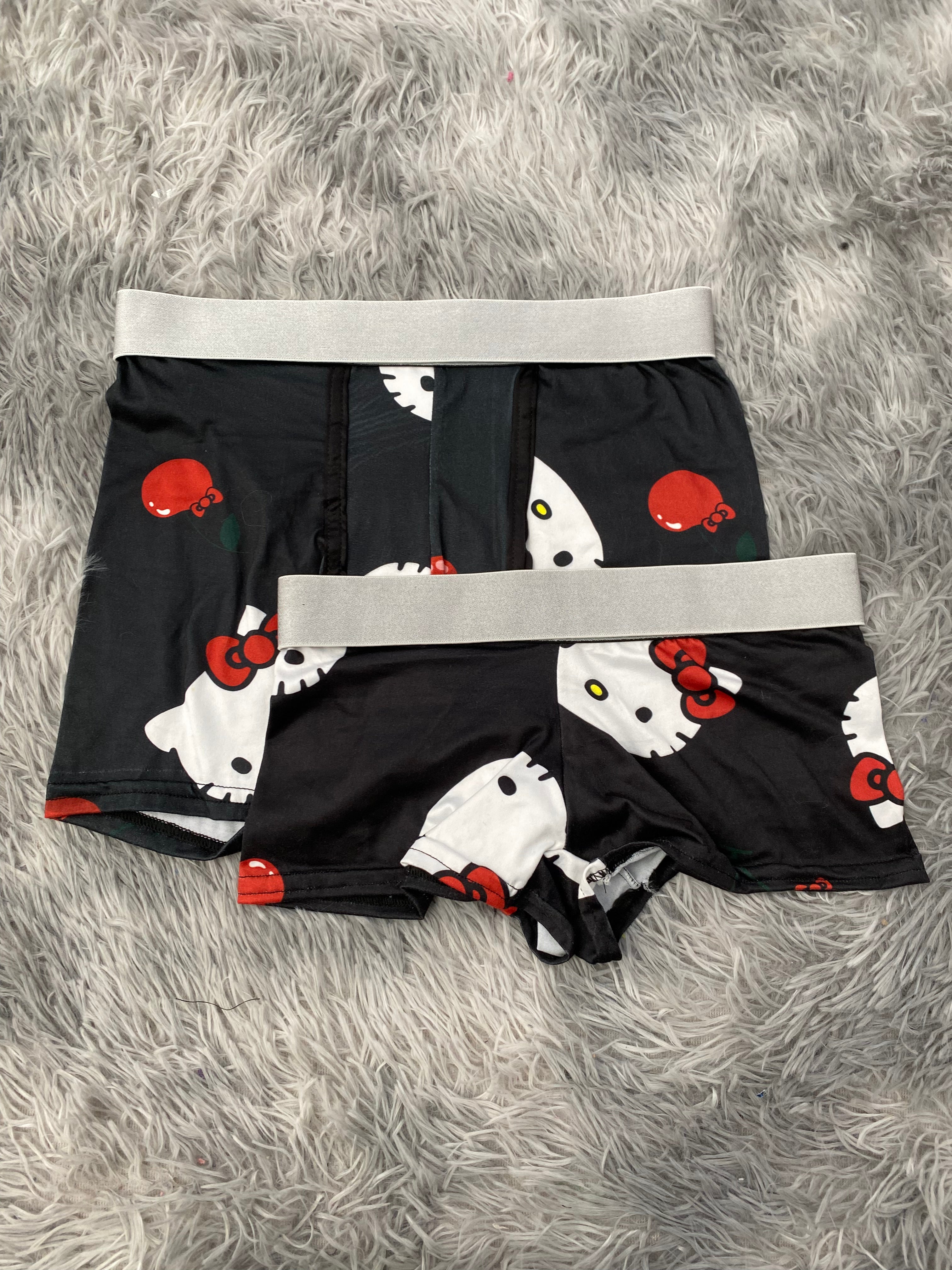 Hello Kitty Cereza Fondo Negro Duo Con Boxer Unitalla