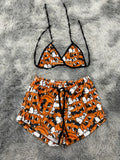 Snoopy calabaza top con short unitalla de afelpado