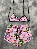 Snoopy Dinosaurio Top Con Short Afelpado