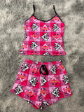 Pantera Rosa Cuadros Blusa Con Short