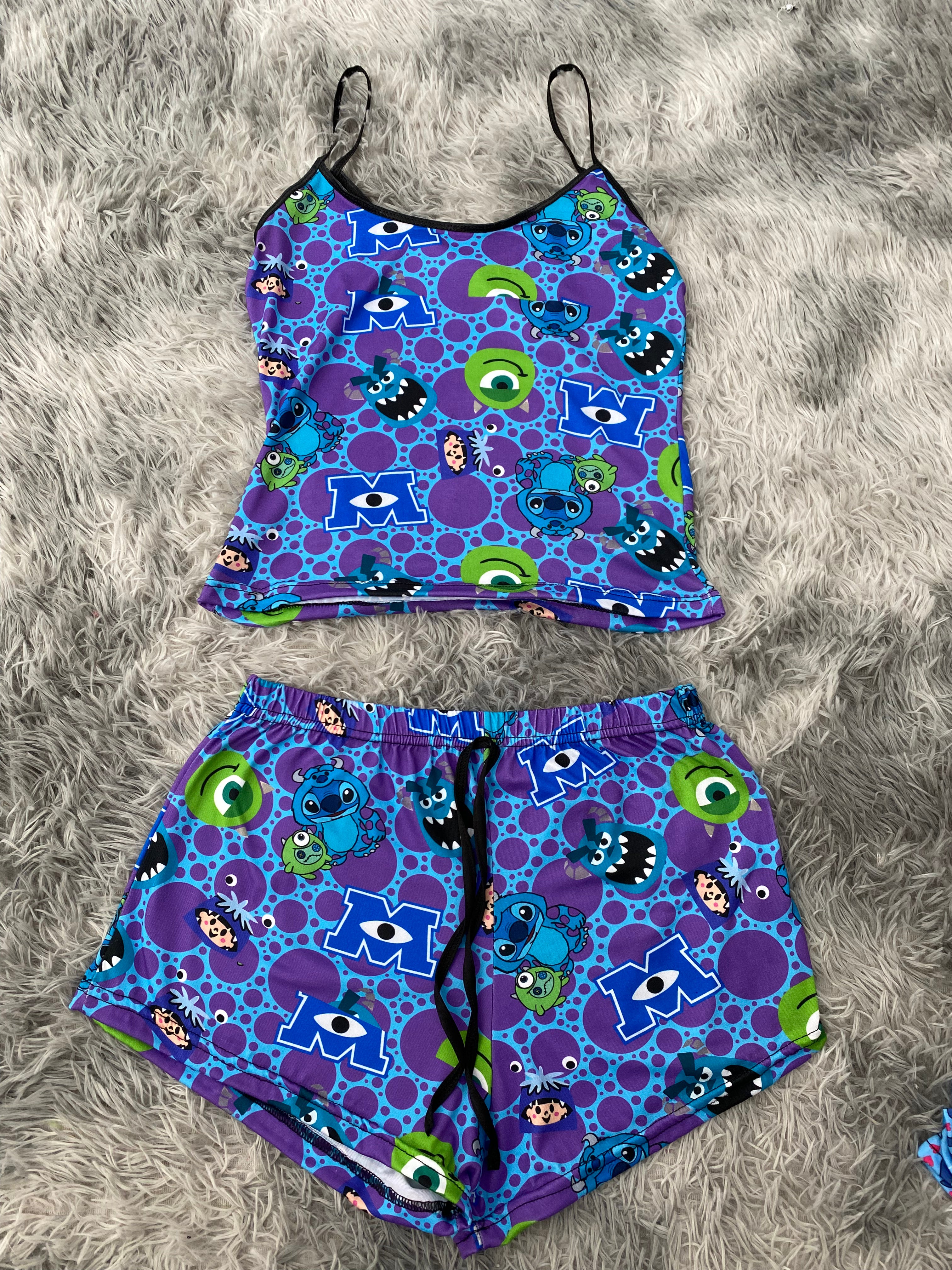 Stitch Y Monster Inc Blusa Con Short