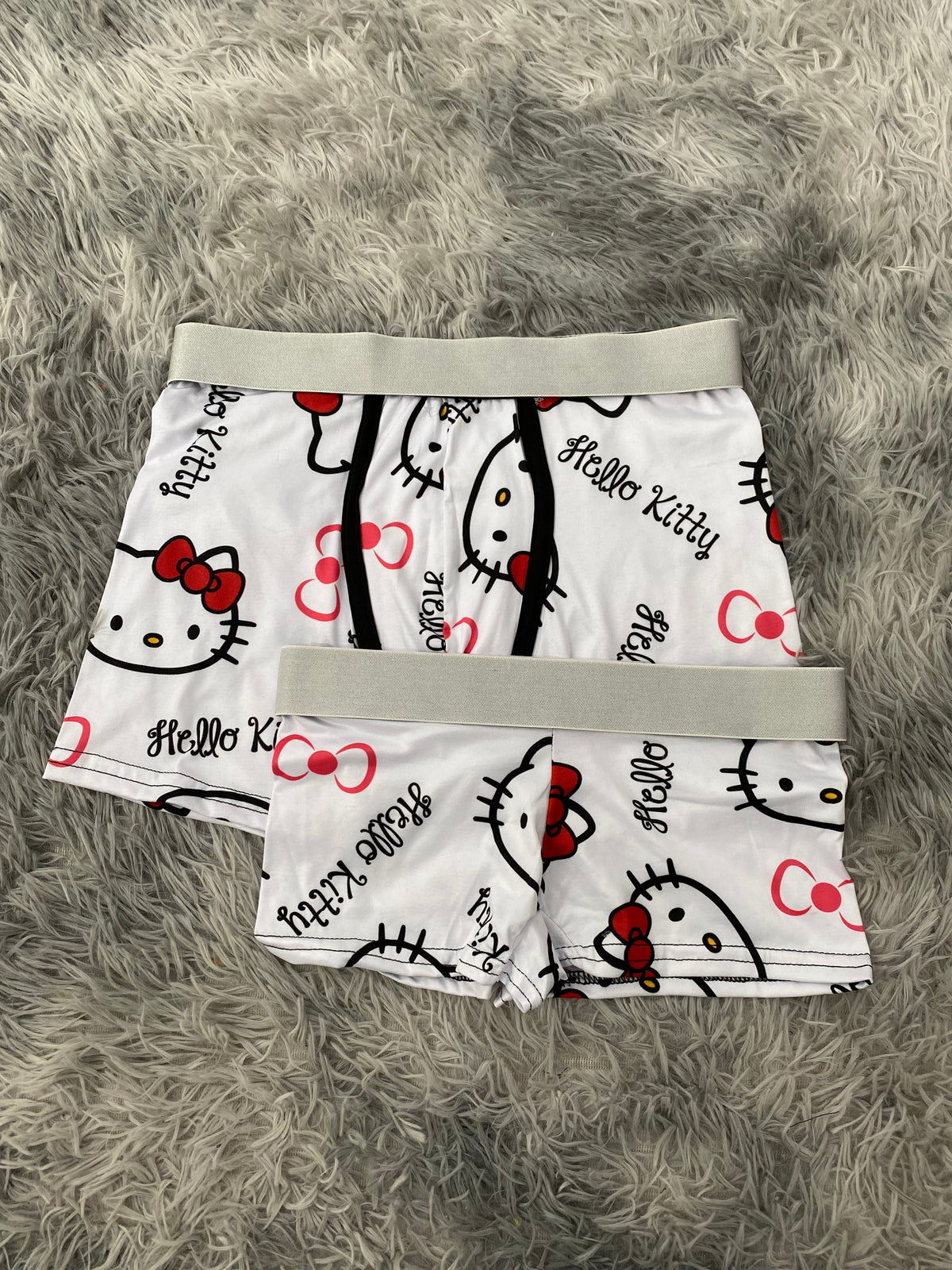 Hello Kitty Moños Fondo Blanco Duo Con Boxer XL