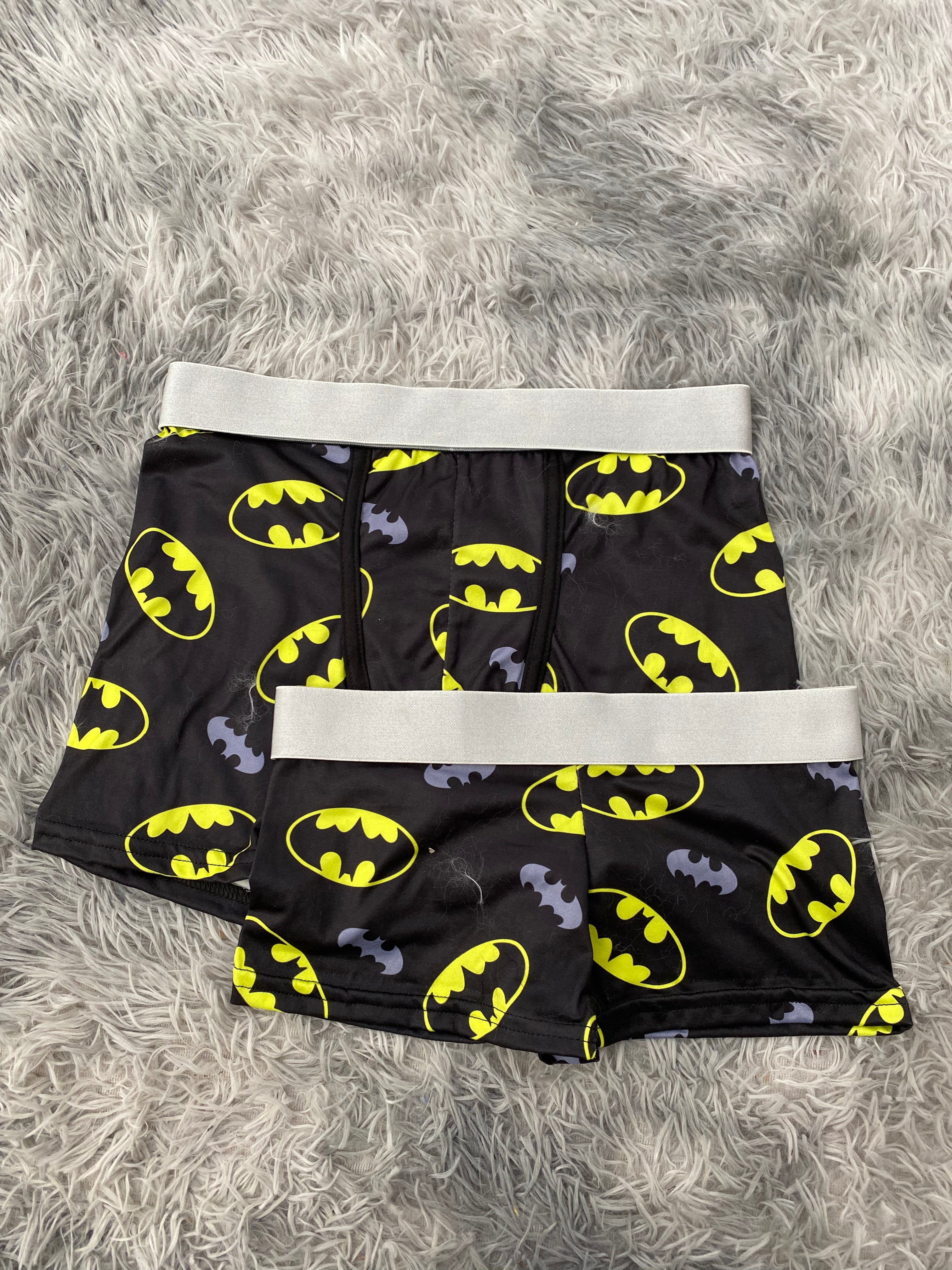 Batman Logo Gris Y Amarillo Duo Con Boxer Unitalla