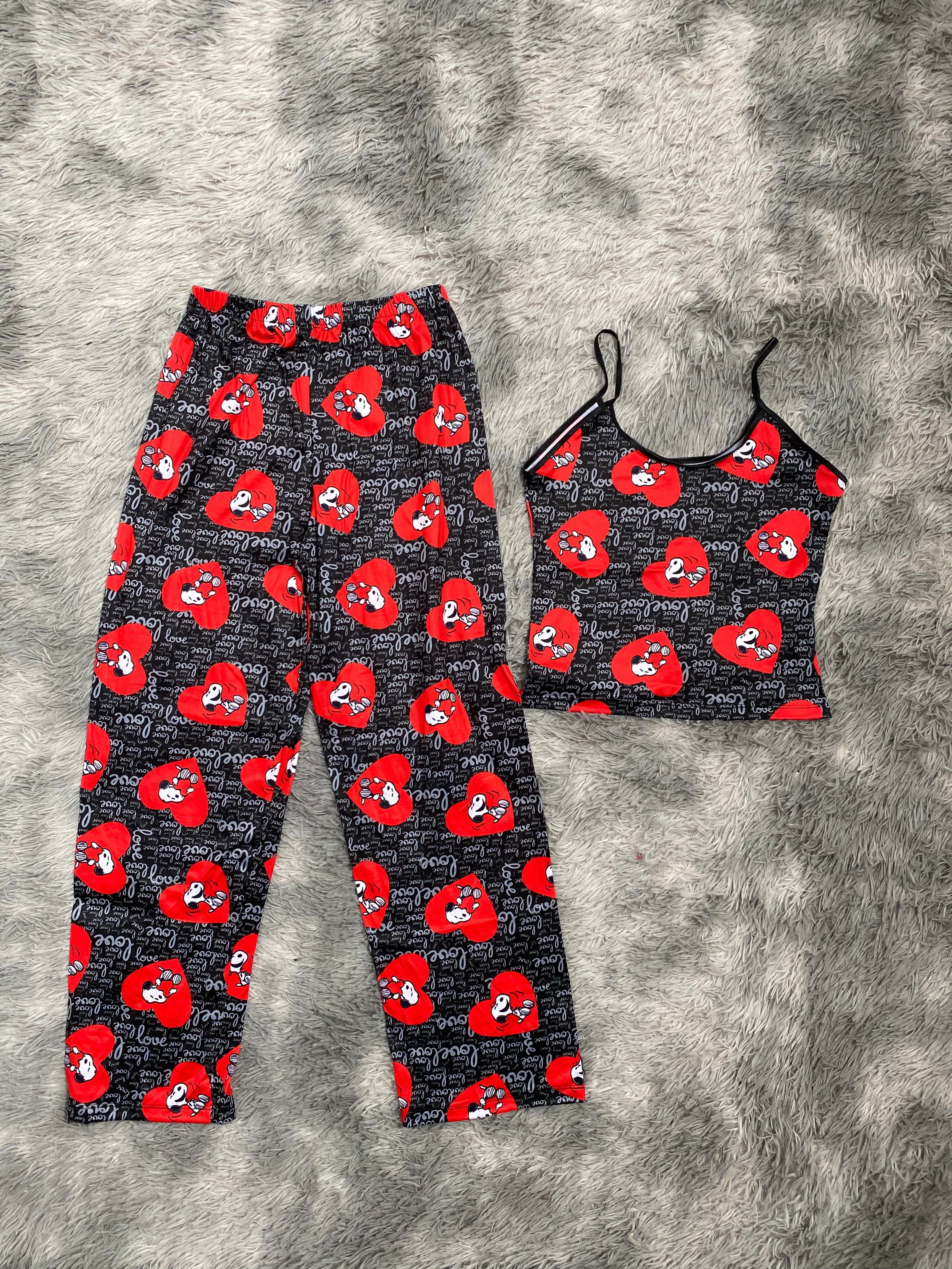 Snoopy Love Blusa Con Pantalón
