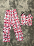 Hello Kitty Fresas Y Cuadros Rosas Blusa Con Pantalón