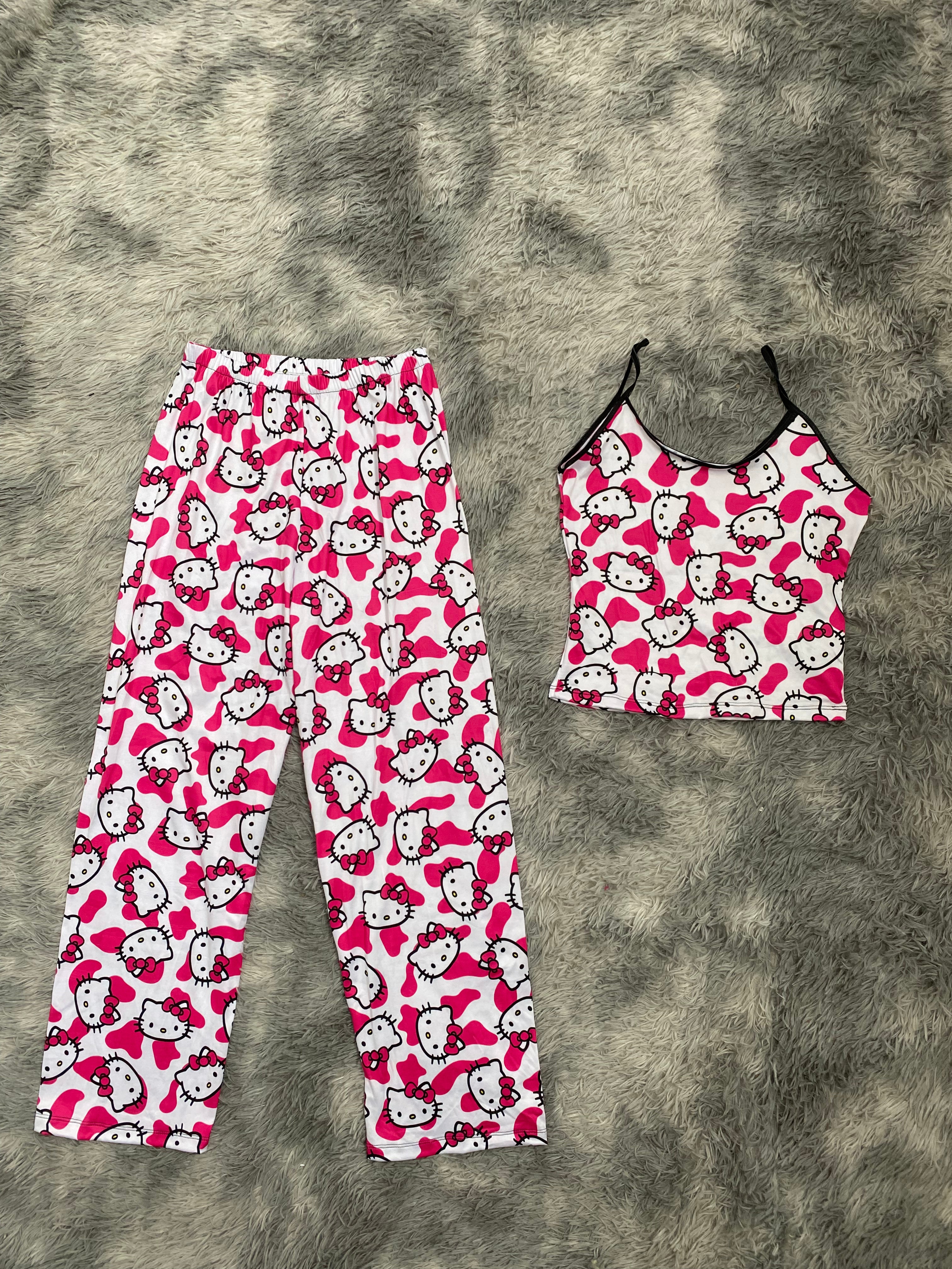 Hello Kitty Vaca Blusa Con Pantalón