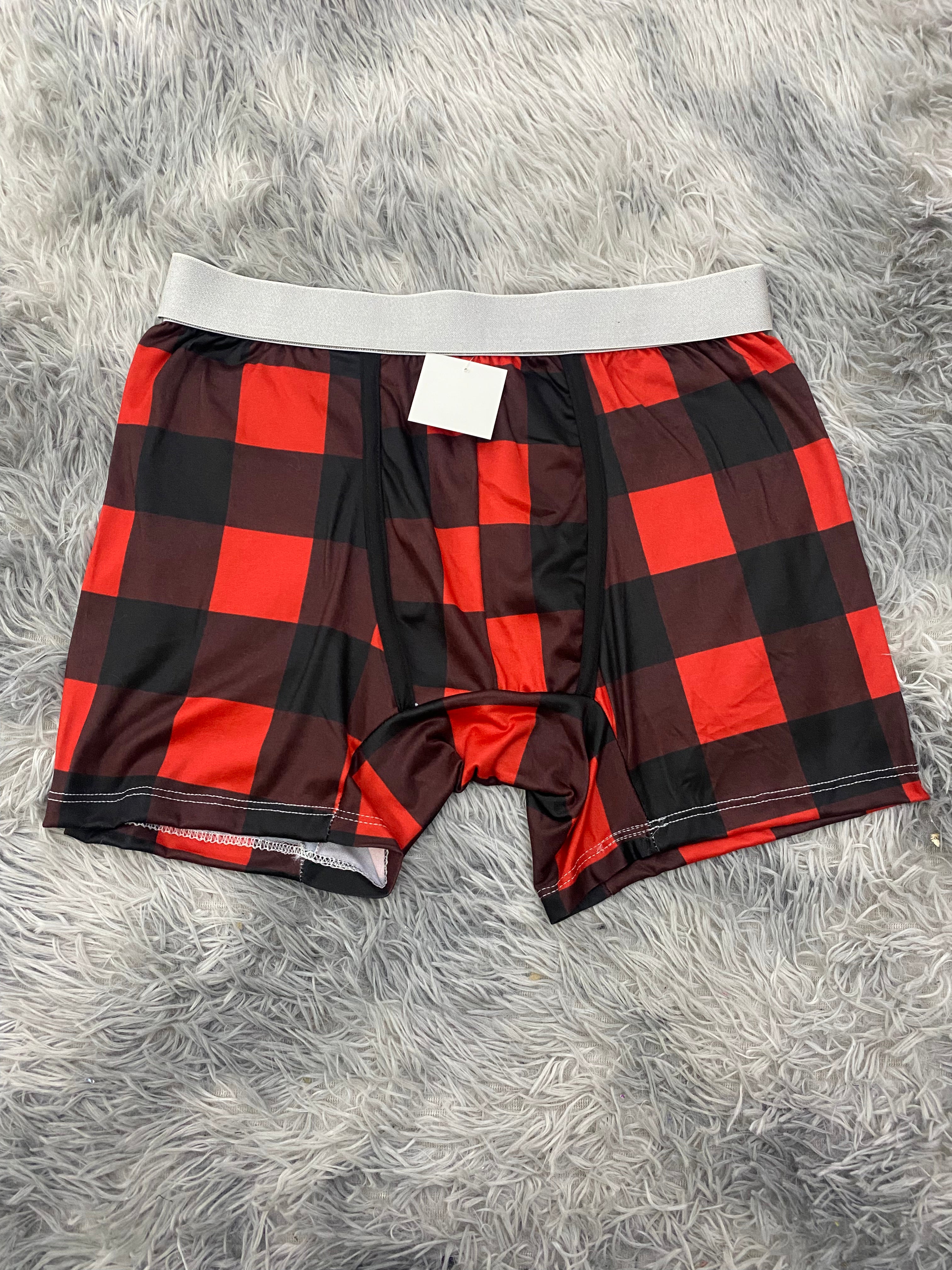 Cuadros Rojos Boxer Hombre XL