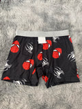 Spiderman Arañas Blancas Fondo Negro Boxer Hombre XL