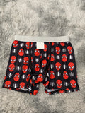 Spiderman Arañas Blancas Fondo Negro Boxer Hombre XL