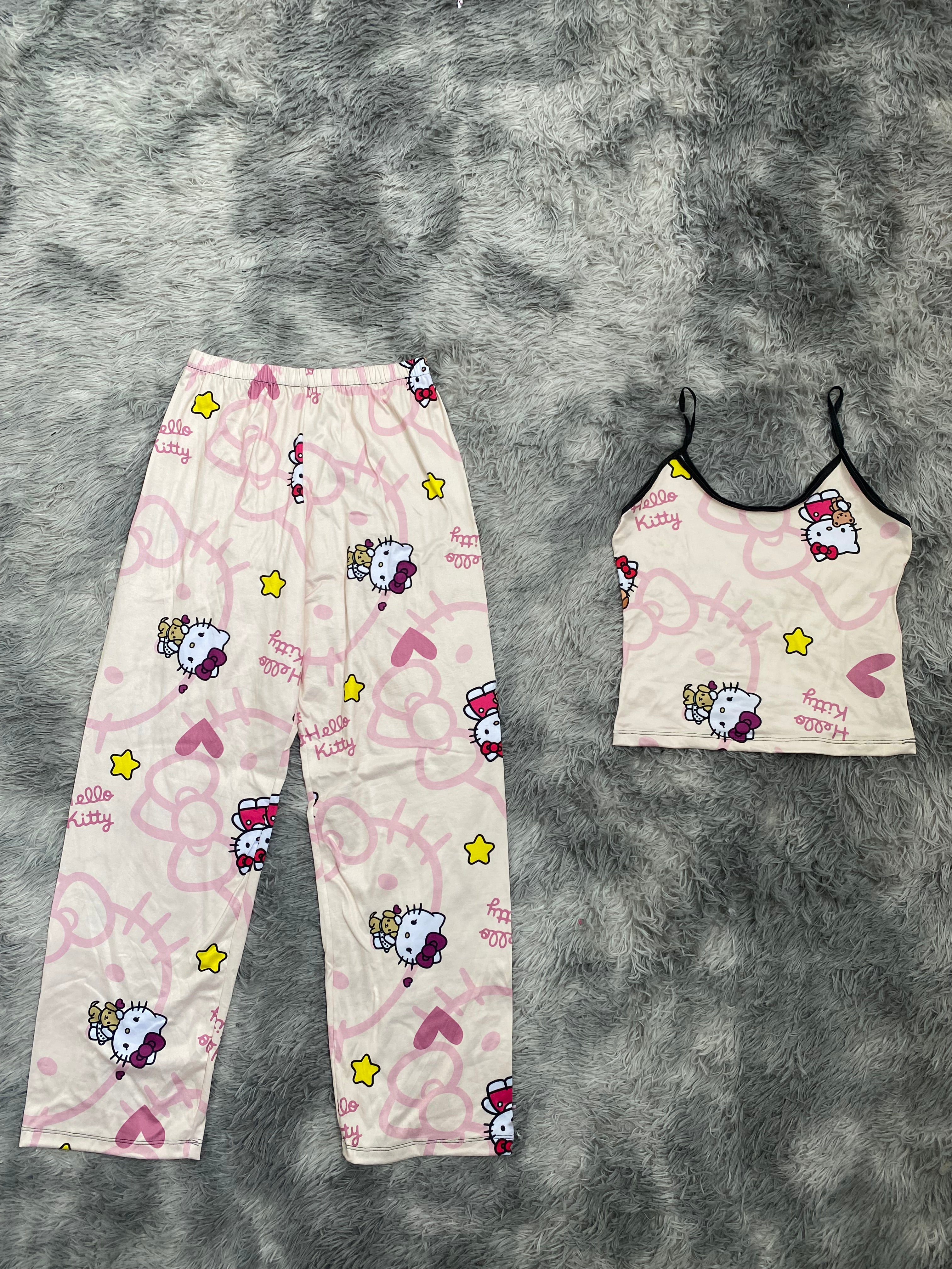 Hello Kitty Beige Blusa Con Pantalón