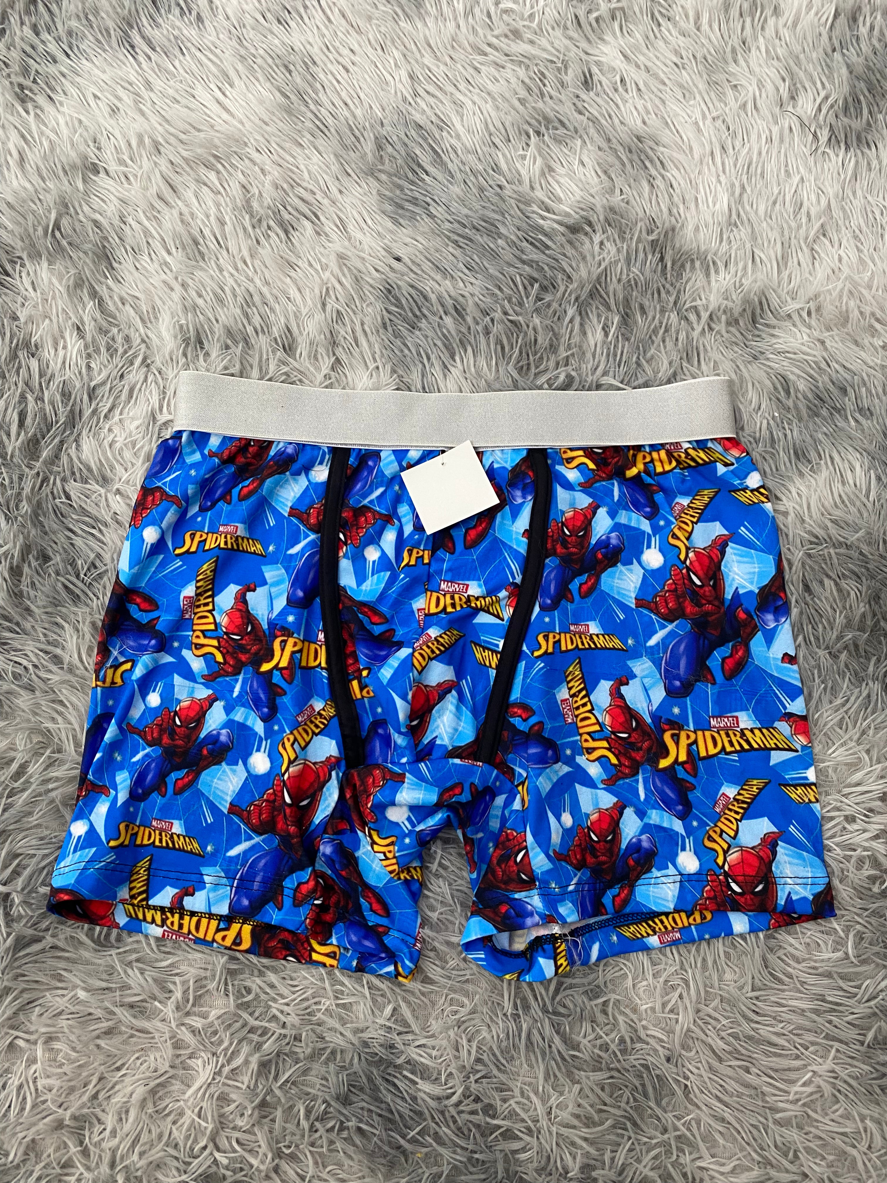 Spiderman Y Marvel Fondo Azul Boxer Hombre XL