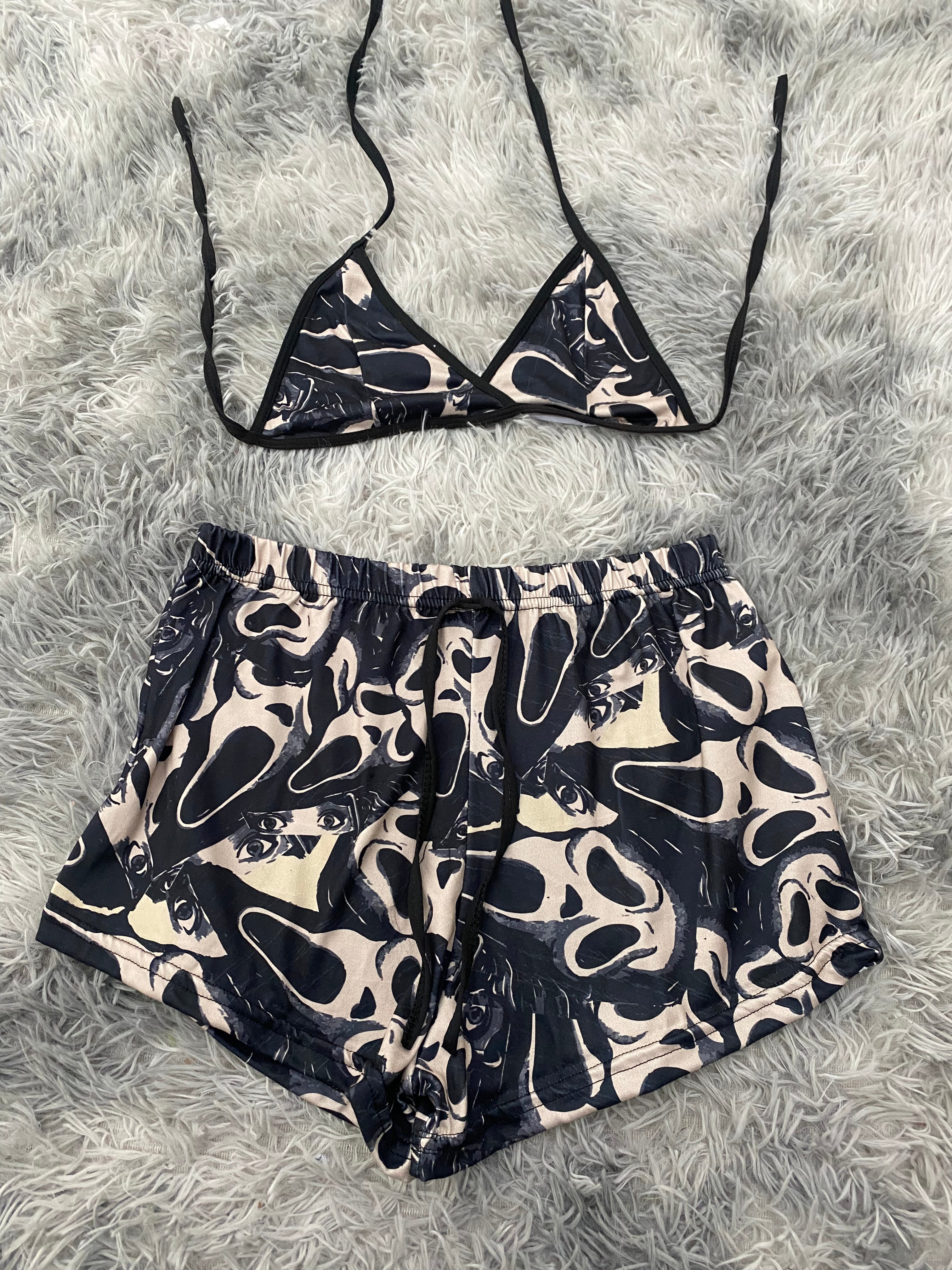 Scream cafe Top Con Short Unitalla De Brush