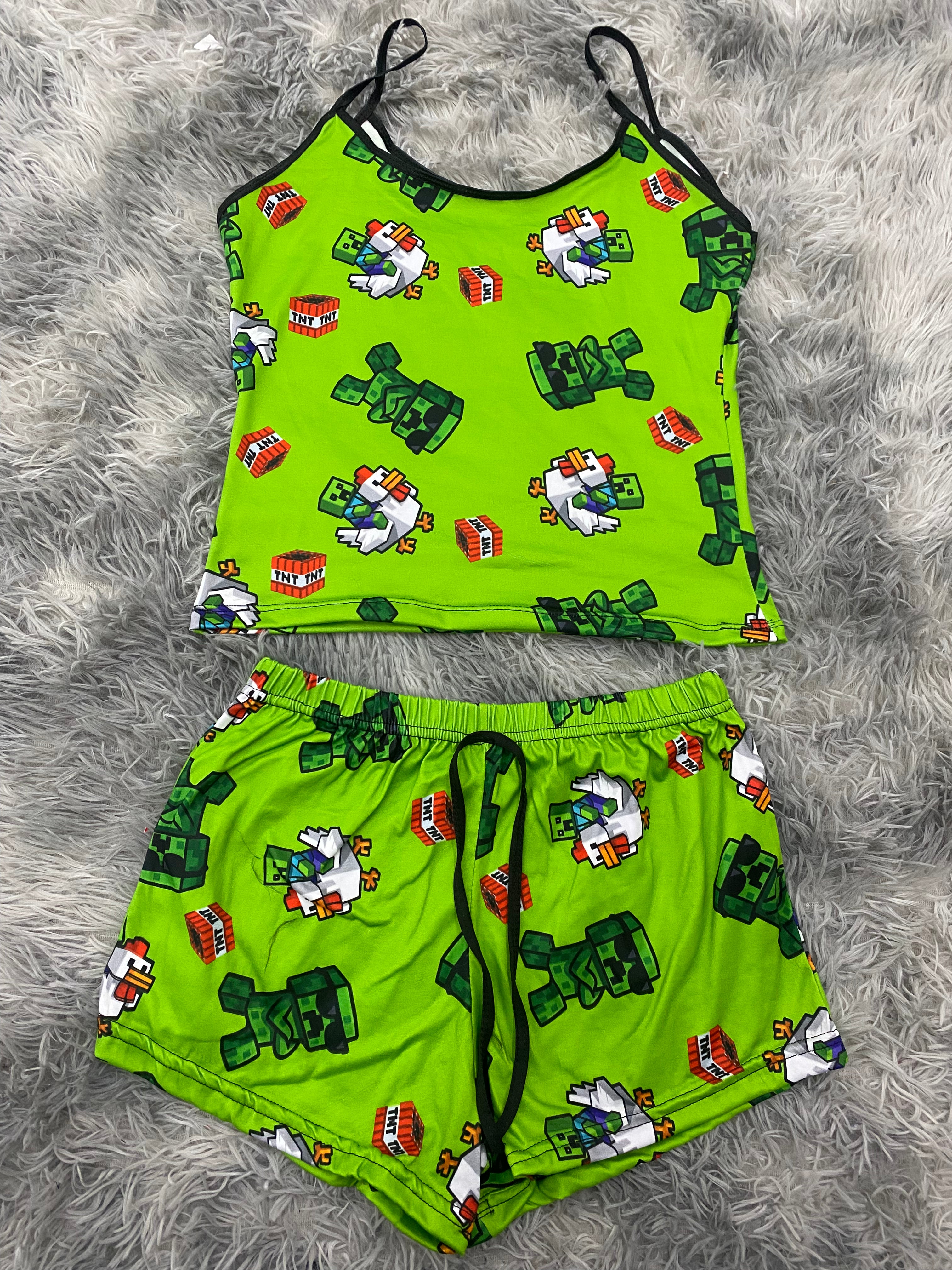 Minecraft Pollo Blusa Con Short