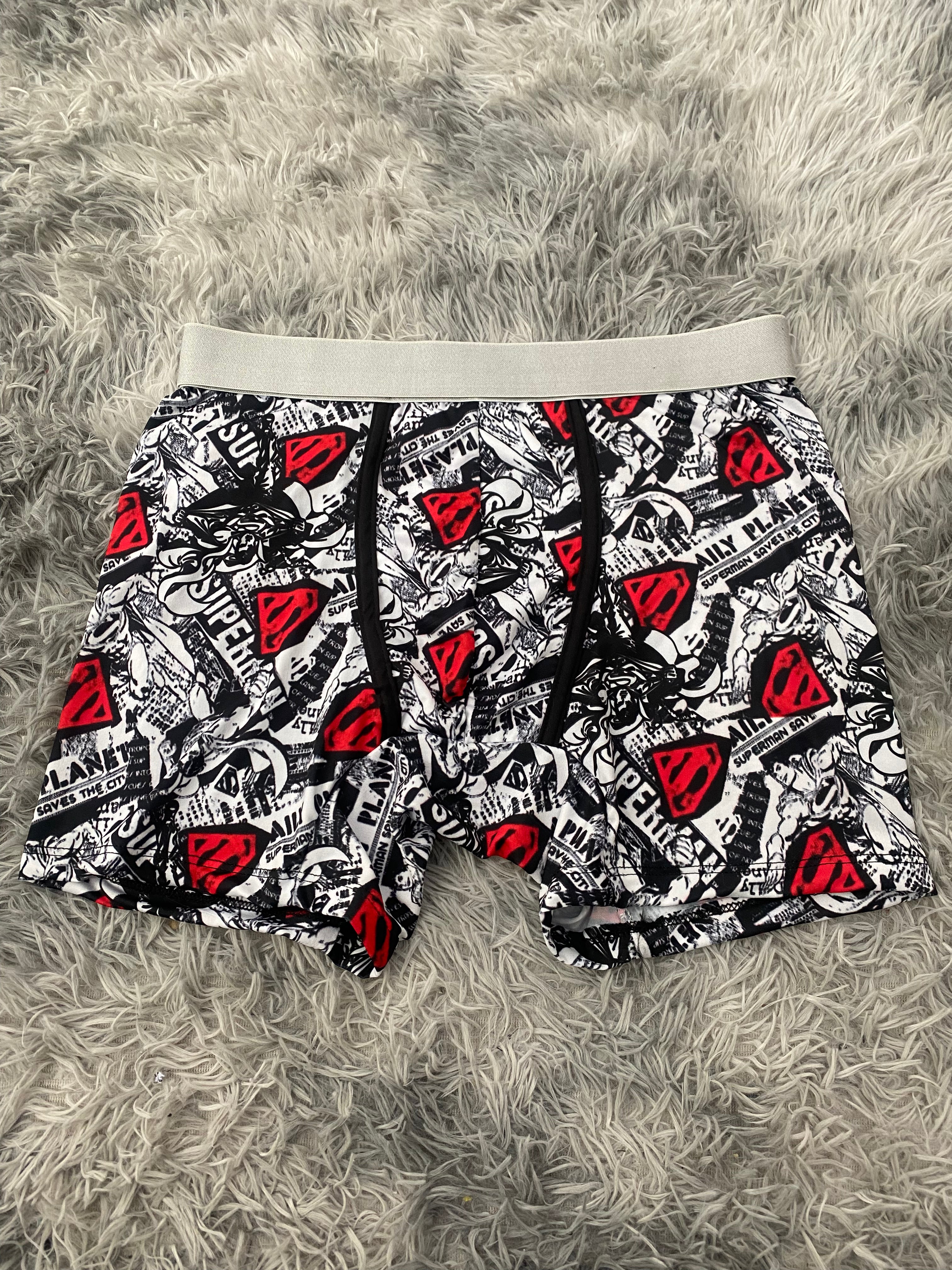 Superman Cómic Blanco Boxer Hombre XL