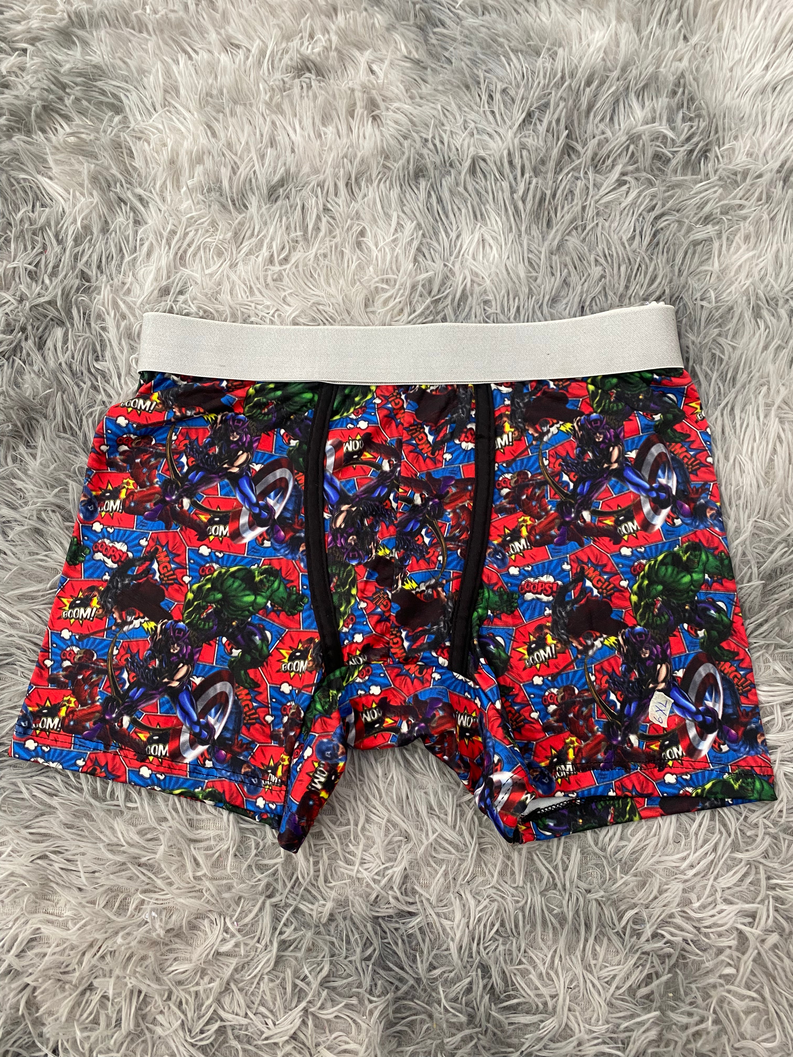 Marvel Cuadros Rojos Y Azules Boxer Hombre Unitalla