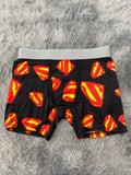 Superman Logo Grande Fondo Negro Boxer Hombre Unitalla