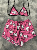 Hello Kitty Rosa Moño Rosa Claro Top Con Short Brush