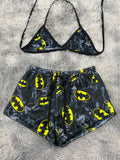Batman Junto A Su Logo Top Con Short Brush