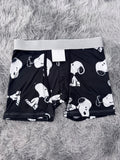 Snoopy Fondo Negro Boxer Hombre Unitalla