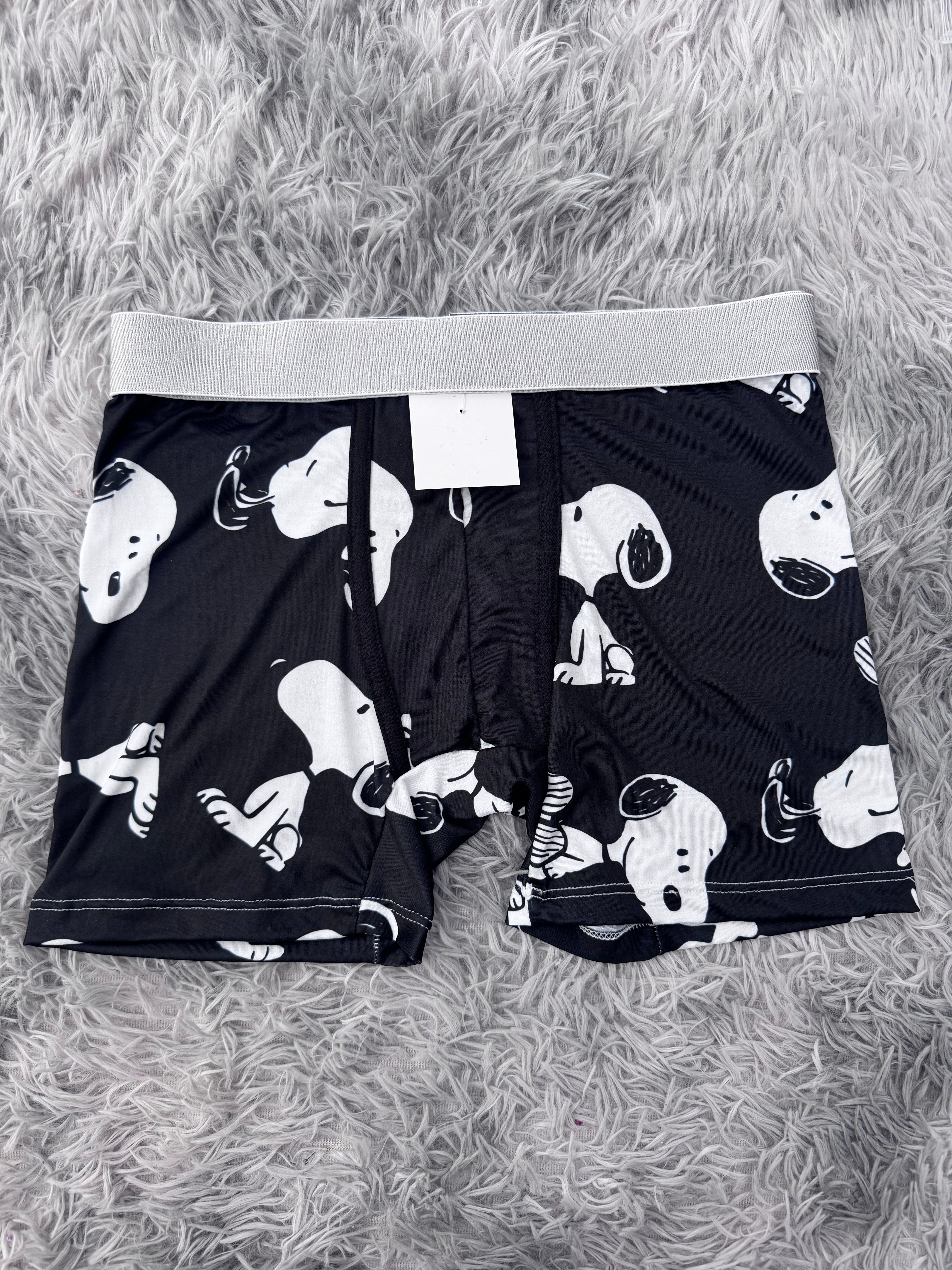 Snoopy Fondo Negro Boxer Hombre Unitalla