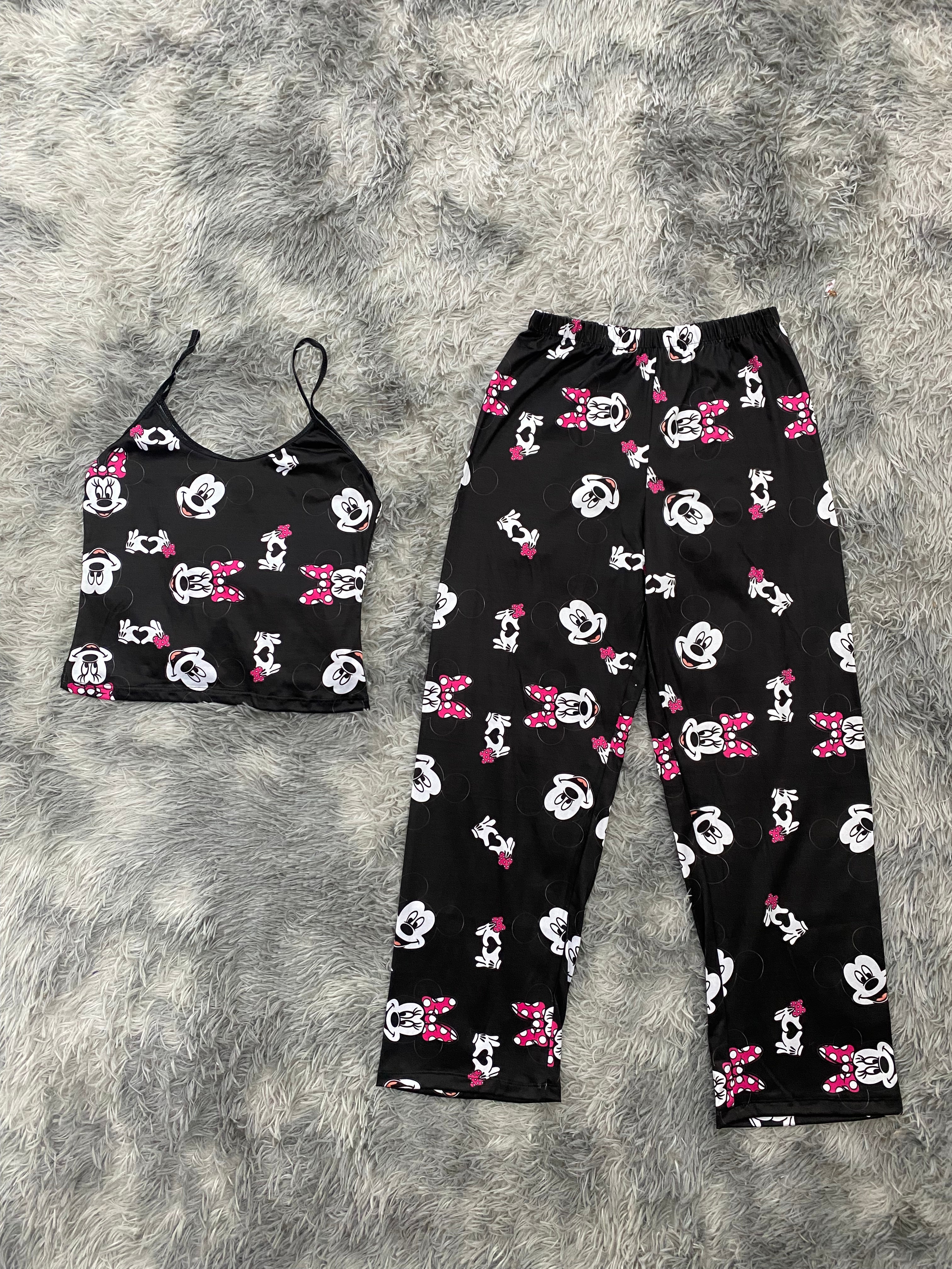 Mickey Mouse Y Minnie Blusa Con Pantalón