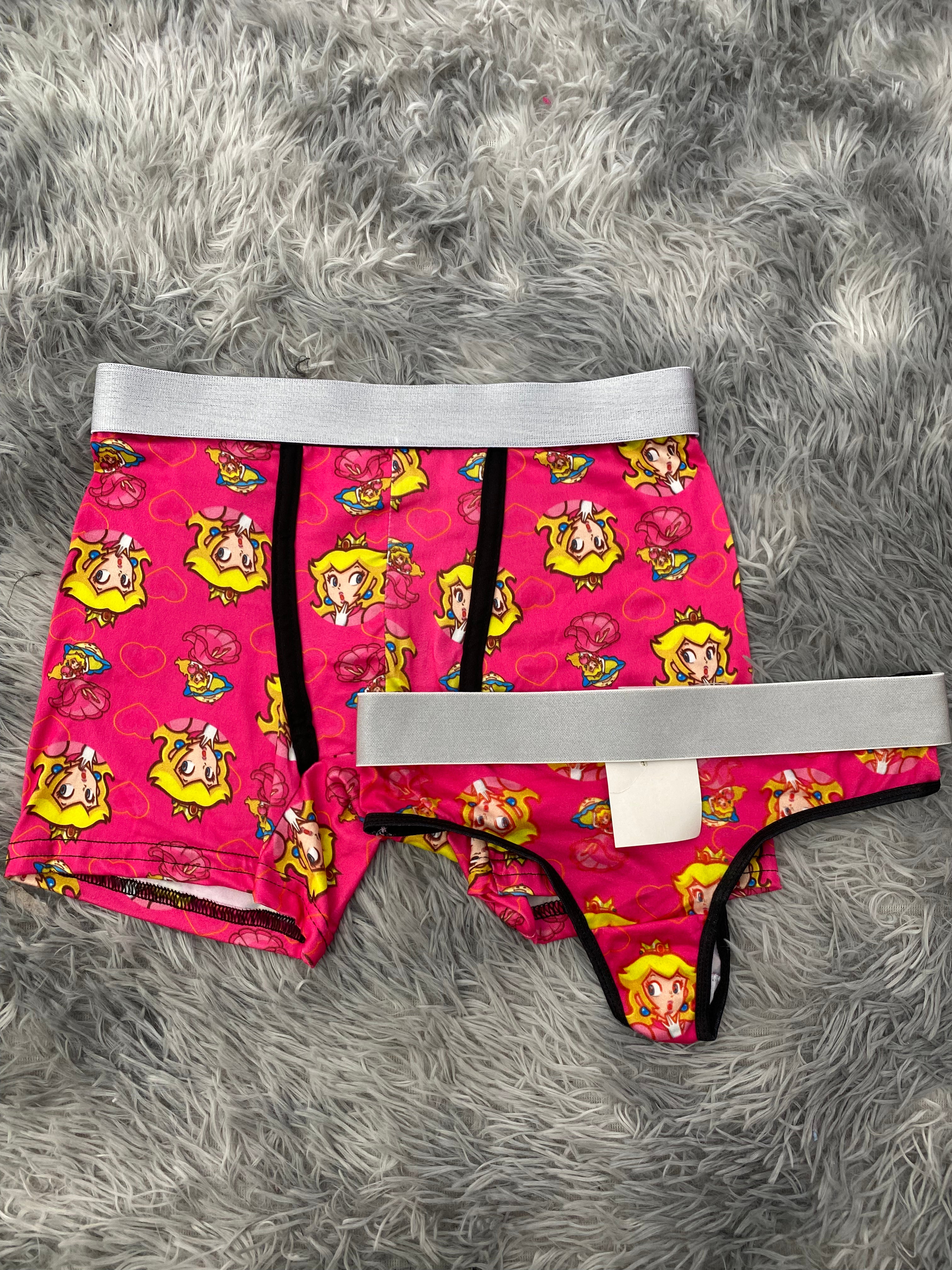 Peach Princesa Fondo Rosa Duo Unitalla Con Tanga