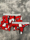 Hello Kitty Rojo Y Blanco Duo Unitalla Con Tanga
