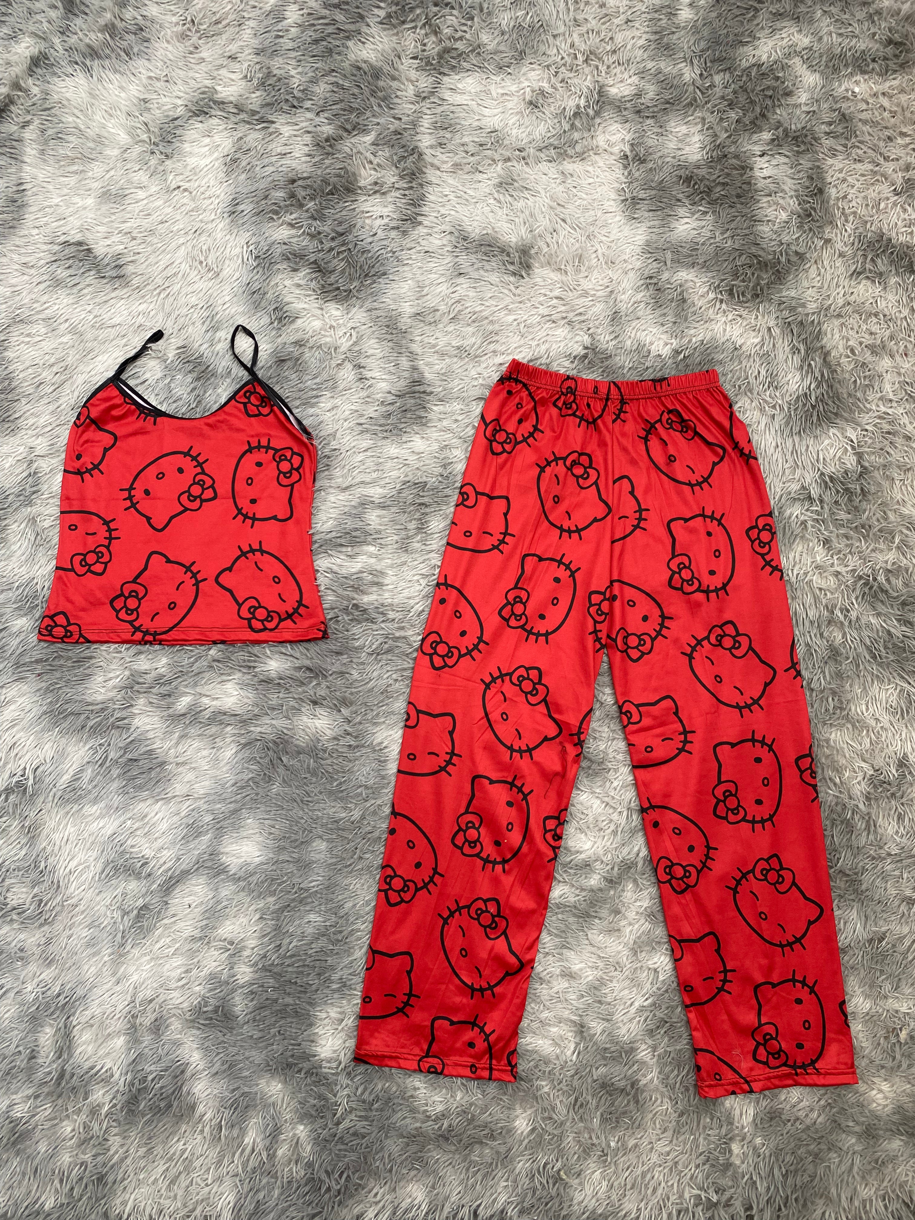 Hello Kitty Rojo Blusa Con Pantalón